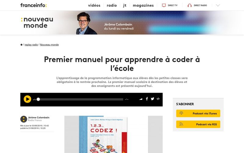 Premier manuel pour apprendre à coder à l'école